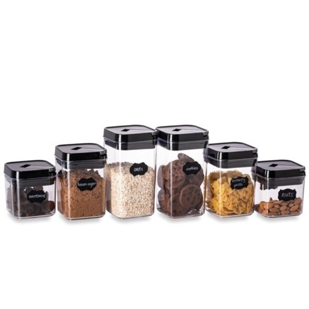 Airtight Food Storage Containers Set,  Bpa-Free 6 Pc Plastic Kitchen and Pantry